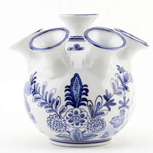 Danny's Fine Porcelain Blue and White 9" Porcelain Flower Vase