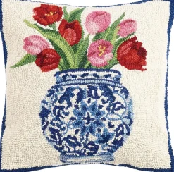 PEKING HANDICRAFT, INC Chinoiserie Tulip Pillow
