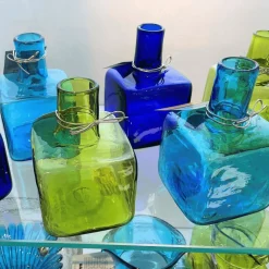 BLENKO GLASS COMPANY Cobalt Block Bud Vase