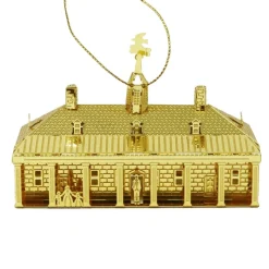 DESIGN MASTER ASSOCIATES 3D Brass Mount Vernon Mansion Ornament