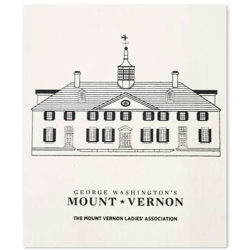 THREE BLUEBIRDS Eco-friendly Swedish Dish Cloth - George Washington's Mount Vernon