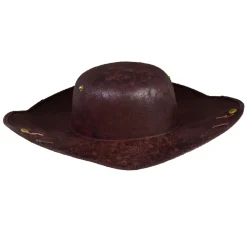 JACOBSON HAT COMPANY, INC Faux Leather Brown Tri-cornered Hat