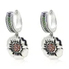 Women Color Craft Inc Front Parlor Garnet Sterling Silver Earrings