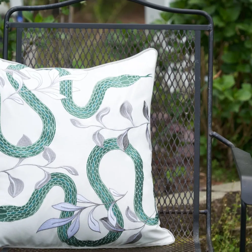 C & F ENTERPRISE Garden Snake Indoor Outdoor Pillow