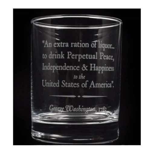DESIGN MASTER ASSOCIATES George Washington Quote Rocks Glass