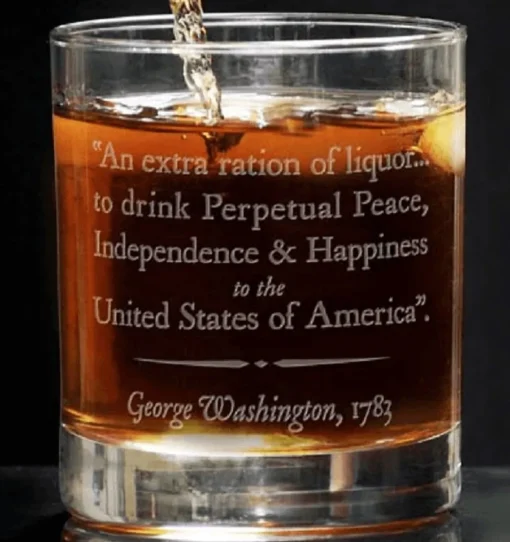 DESIGN MASTER ASSOCIATES George Washington Quote Rocks Glass