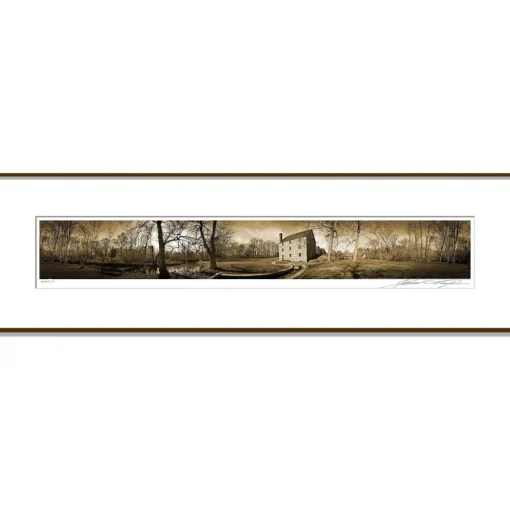 The Shops at Mount Vernon George Washington's Gristmill Framed Panoramic Photo