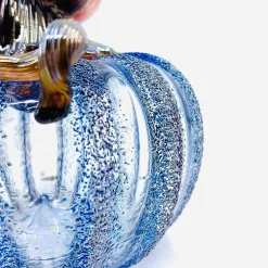 LUKE ADAMS HANDBLOWN GLASS Happily Ever After Glass Pumpkin - Squat