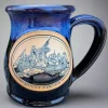 DENEEN POTTERY Mount Vernon Crossing Delaware Mug - Made In USA