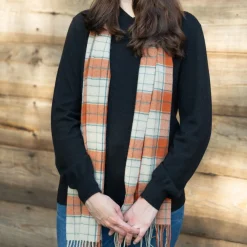 PATRICK KING WOOLLEN COMPANY Mount Vernon Lambswool Tartan Scarf