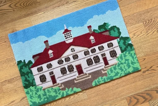 C & F ENTERPRISE Mount Vernon Mansion Hooked Rug