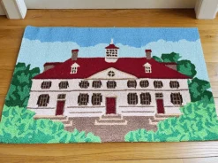 C & F ENTERPRISE Mount Vernon Mansion Hooked Rug