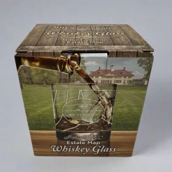 DESIGN MASTER ASSOCIATES Mount Vernon Map Rocks Glass