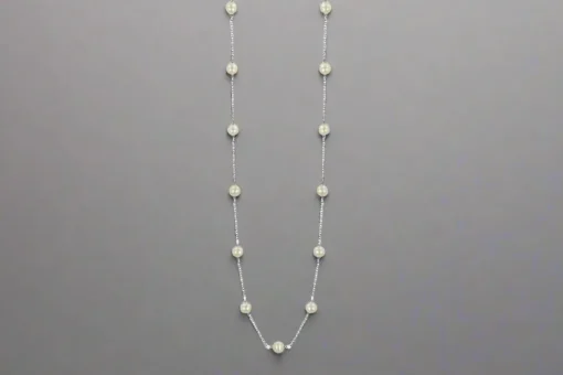 Women Color Craft Inc Pearl Station Sterling Necklace