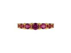 Women Color Craft Inc Rhodalite Garnet Graduated Stone Ring