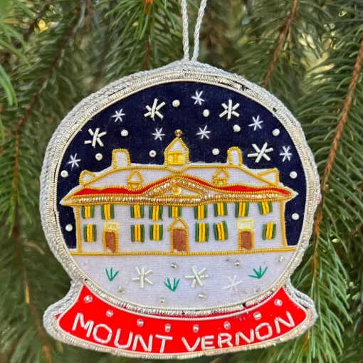 ST NICOLAS LTD. St. Nicolas Mount Vernon Snowglobe Ornament