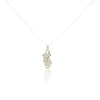 Women Color Craft Inc Sterling Silver & Gold Plated Floral Swirl Pendant