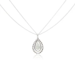 Women Color Craft Inc Sterling Silver Beaded Briolette Pendant