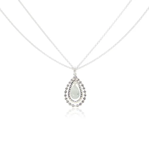 Women Color Craft Inc Sterling Silver Beaded Briolette Pendant