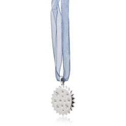 Women Color Craft Inc Sterling Silver Pendant Stars on Blue Ribbon
