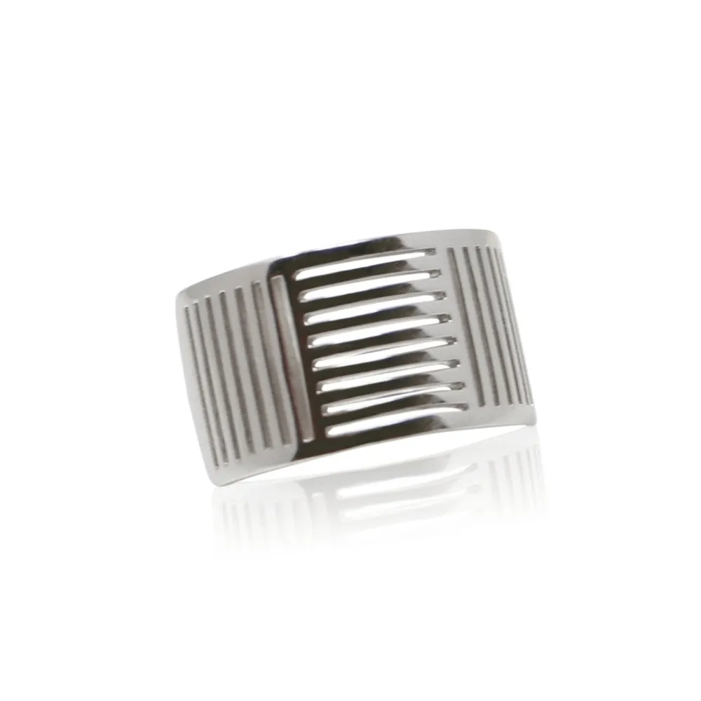Women Color Craft Inc Sterling Silver Shutter Ring