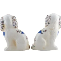 Danny's Fine Porcelain Tobacco Leaf Petite Staffordshire Dog Pair